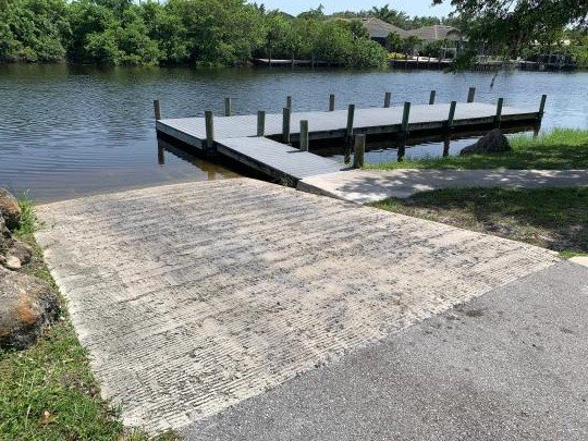 Waterway boat ramp at South Gulf Cove